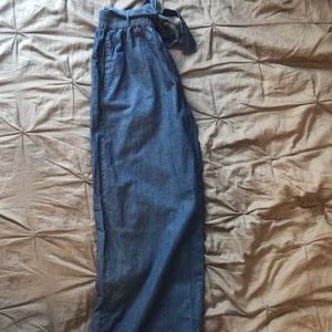Woven denim pants